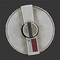 White Food Processor With Control Panel And Red Buttons Design