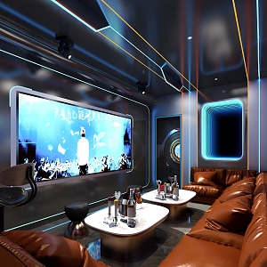 KTV Single Room KTV Single Room Bar Night Club Entertainment Club 3d model