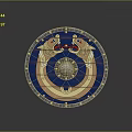 Medieval Shield Ancient Shield Defensive Weapon Ancient Shield Iron Shield Protective Shield Wooden Shield 3d model