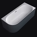 Sleek White Freestanding Bathtub With Modern Design And Smooth Surface Finish