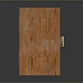 Orange Wooden Box With Natural Wood Grain And Golden Metal Lock