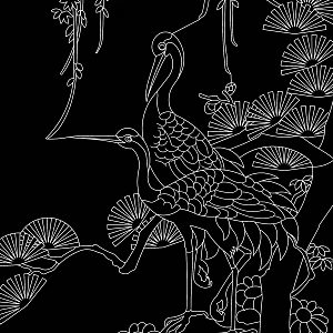 Style Carved Line Carved Wall Carved Bird Carved 3d model