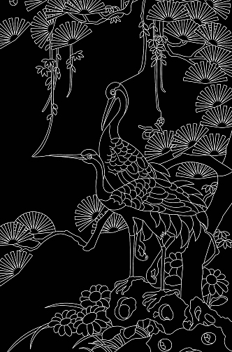 Style Carved Line Carved Wall Carved Bird Carved 3d model