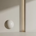 Minimalist Sphere Decoration With Light And Stripes On Neutral Background 3d model