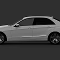 White Modern Sedan Car With Sleek Body And Stylish Side View Design