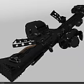 Modern Tactical Rifle With Tactical Scope Magazine And Picatinny Rail System 3d model