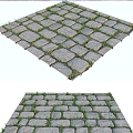 Modern Outdoor Floor Tile Modern Outdoor Floor Tile Stone Tile Square Floor Tile Stone Block 3d model