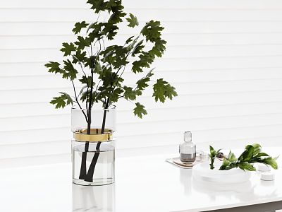 Modern Vase Ornaments Vase Desktop Ornaments Plant 3d model