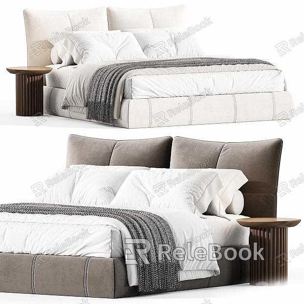 Double Bed Fabric Double Bed Italian Bed minotti Leather Bed model