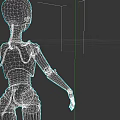 Orange And Black Robot Game Movie Character With Mechanical Joints And 3D Design