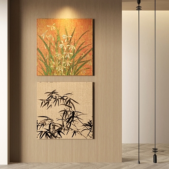 New Chinese Abstract Hanging Painting 3d model