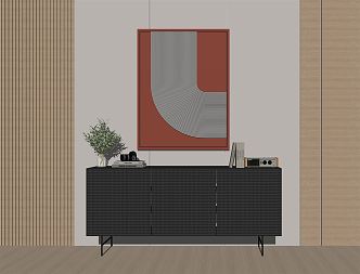 Modern Entrance Cabinet 3d model