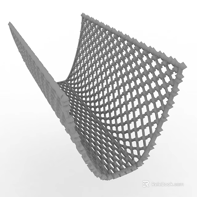 Durable Road Infrastructure Plastic Grating Mesh Structure For Highway Drainage System 3d model 