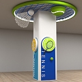 Pillar Sports Area Decorative Pillar Decorative Pillar Tennis Badminton 3d model