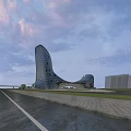 Modern Office Building With Unique Glass Facade Streamlined Design And Golden Sunset Glow Surrounded By Greenery