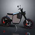 Modern Electric Motorcycle With Sleek Black Gray Design And Red Brake Calipers
