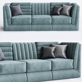 Fabric Multiplayer Sofa 3d model