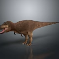 Realistic Tyrannosaurus Dinosaur 3D Model In Standing Pose With Open Mouth