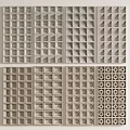 Modern Partition Design With Various Geometric Patterns And Decorative Textured Surfaces 3d model