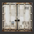Industrial Shipping Container With Metal Construction Double Doors And Corrugated Surface