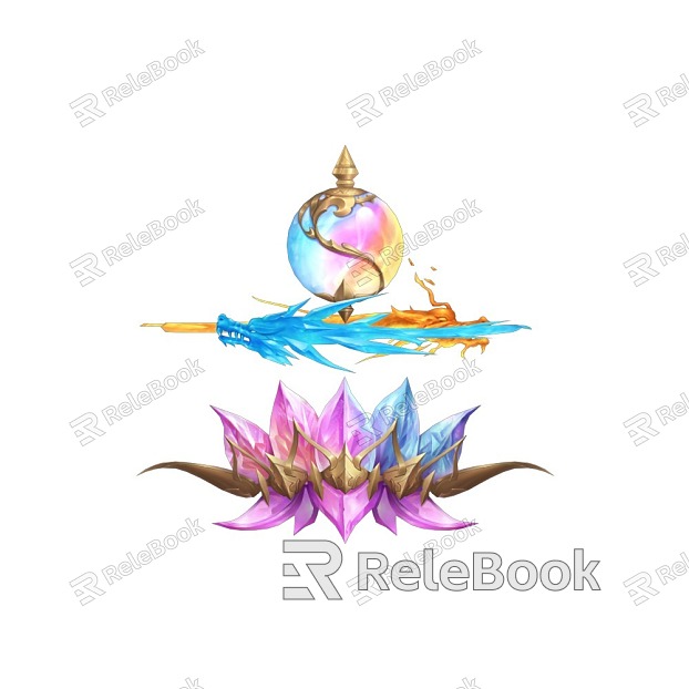 Demon-reducing treasure staff dragon elephant instrument double dragon play beads celestial machine umbrella magic weapon fairy cartoon fairy man model