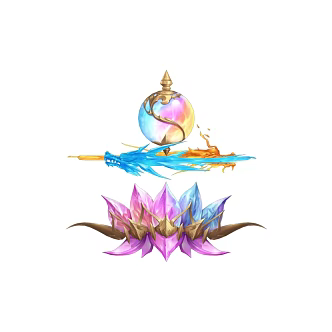Demon-reducing treasure staff dragon elephant instrument double dragon play beads celestial machine umbrella magic weapon fairy cartoon fairy man 3d model