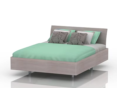 Modern Double Bed Minimalist Double Bed 3d model Modern Double Bed Minimalist Double Bed 3d model