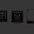 Samsung Black Modern Kitchen Appliances With Gas Stove Range Hood Oven And Refrigerator