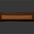 Natural Wooden Long Tray with Smooth Surface and Rustic Wood Grain Design