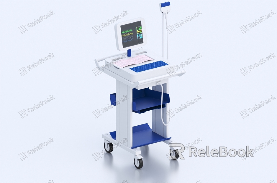 electrocardiogram machine portable electrocardiogram machine medical device medical equipment model