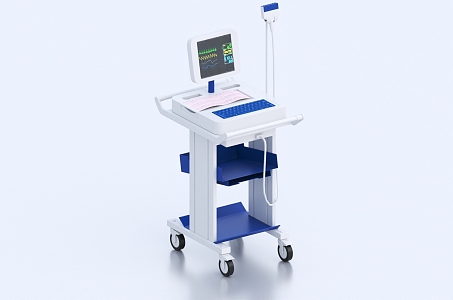 electrocardiogram machine portable electrocardiogram machine medical device medical equipment 3d model