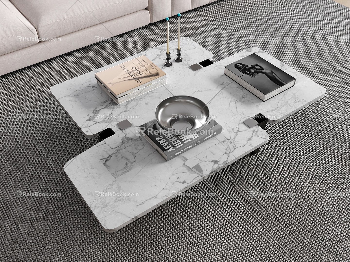 Modern Tea Table Stone Tea Table Alien Tea Table 3d model