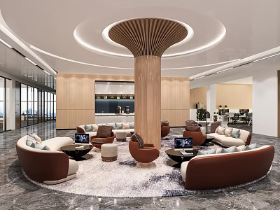 Modern Leisure Area Office Leisure Area 3d model