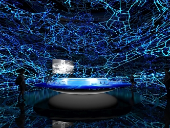 Technology Immersive Space Ring LED Space Sand table 3d model