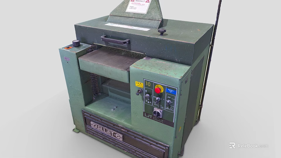 GALTEC Green Durable Industrial Machine with Control Panel and Working Table 3d model 