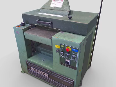 GALTEC Green Durable Industrial Machine with Control Panel and Working Table 3d model