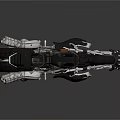 Futuristic Black And Silver Motorcycle With Metallic Exhaust And Leather Seat