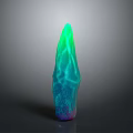 Modern Abstract Sculpture Carving With Colorful Gradient Textured Surface