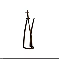 Modern Freestanding Coat Rack With Metal Frame Minimalist Design And Multiple Hooks