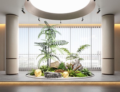 Modern Indoor Landscape Landscaping Landscape Setches Indoor Landscape Indoor Landscape Bryophytes Plant Heap 3d model