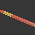 Shiny Golden Long Equipment With Regular Grooved Stripes And Reflective Surface
