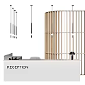 Office reception background wall 3d model