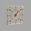 Industrial Equipment Square Casing Dial With Red Pointer And 0 To 210 Scale