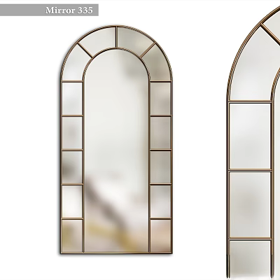 Arched Decorative Mirrors With Metal Frame For Modern Home Wall Decor 3d model