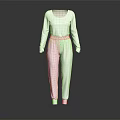 White Long Sleeve Top And Pants Casual Set With Simple Sporty Design
