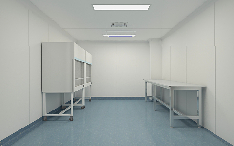 Modern Laboratory Clean Room 3d model