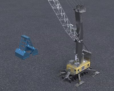Modern crane heavy crane crane engineering machinery and equipment 3d model