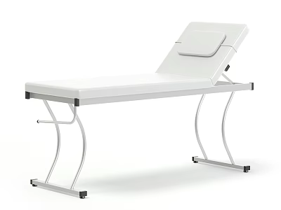 Modern White Lounge Chair With Metal Frame And Reclining Comfortable Backrest 3d model