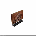 Wooden Elephant Wall Decor with Intricate Carved Details and Natural Wood Texture