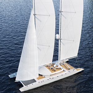 Modern Sailing 3d model